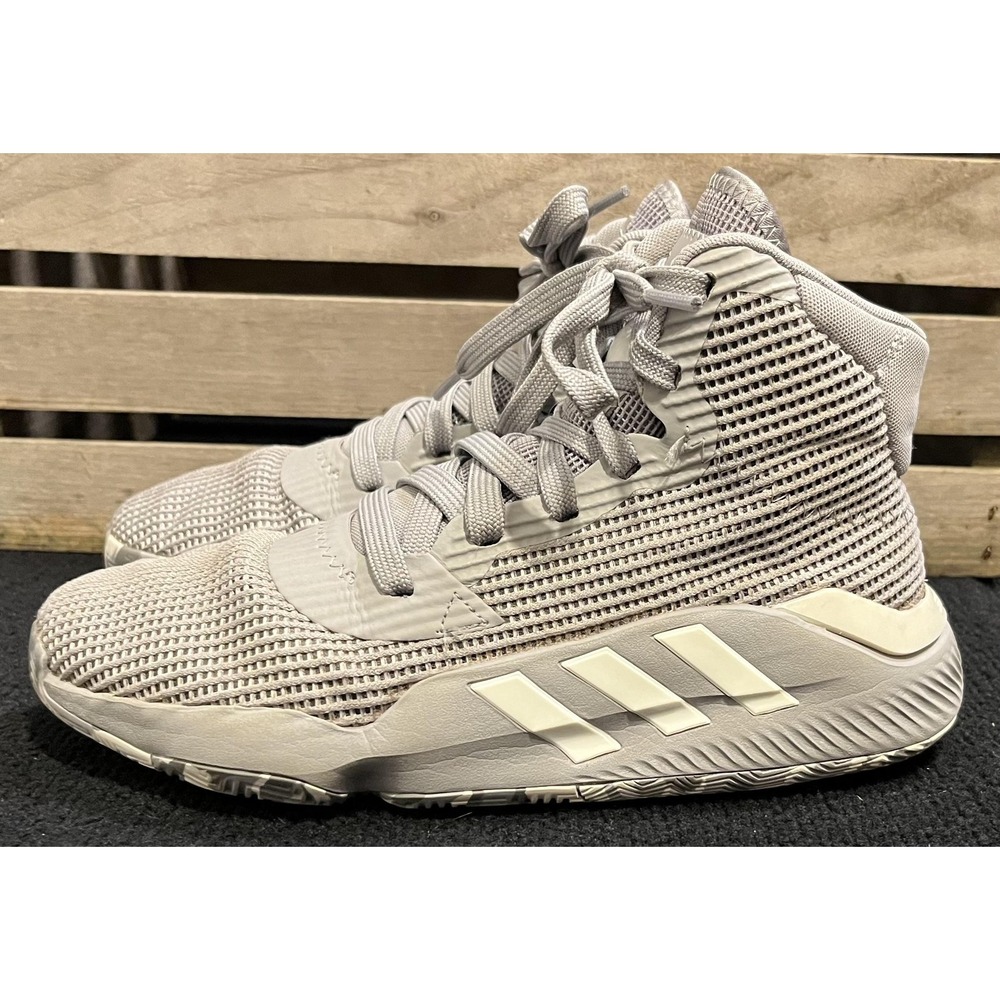Adidas Bounce Basketball Shoes Mens Size 6‎ Gray High Top Sneakers EF0474